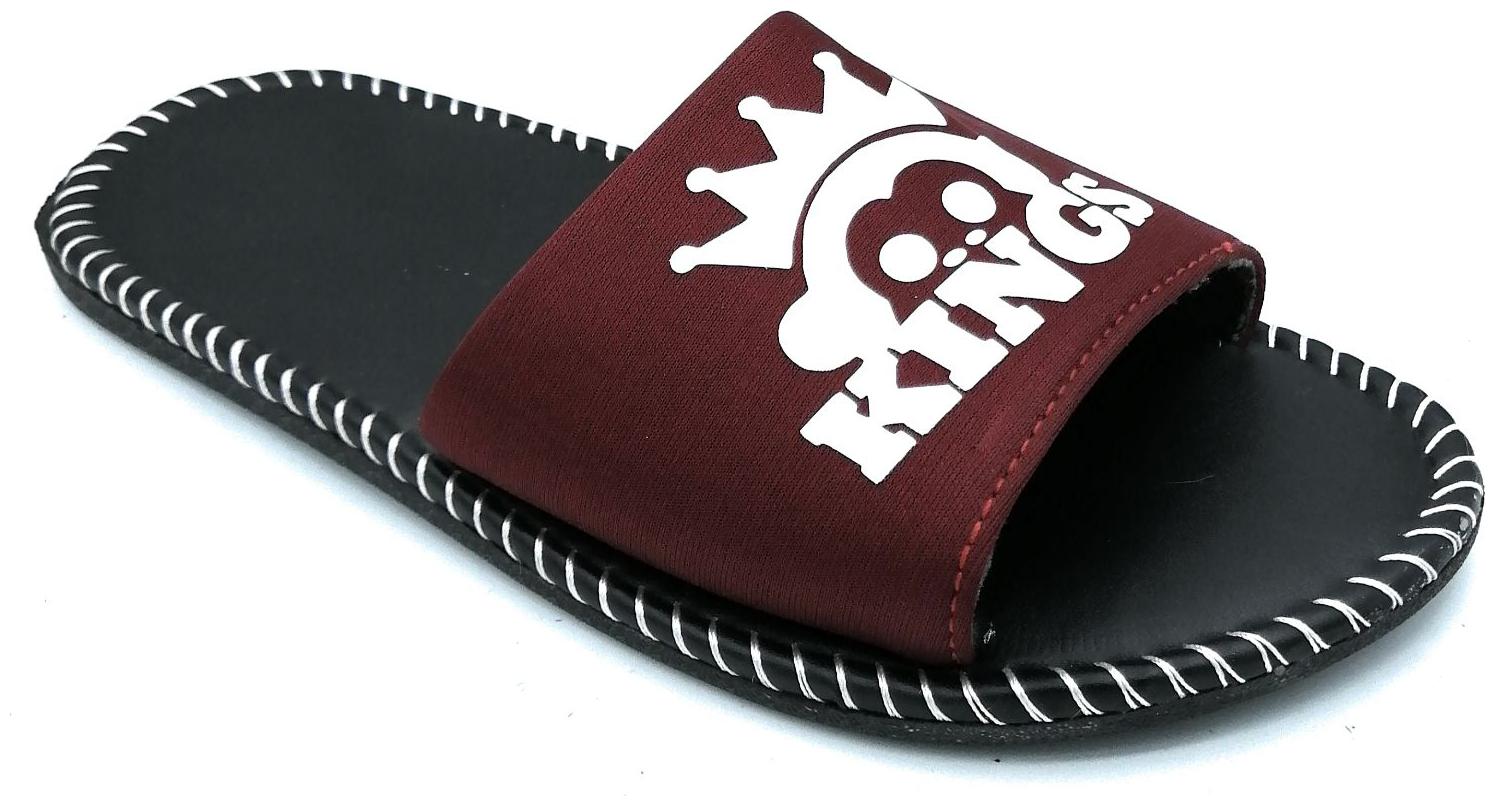 

KAPANI FASHION Men Red Black Sliders - 1 Pair