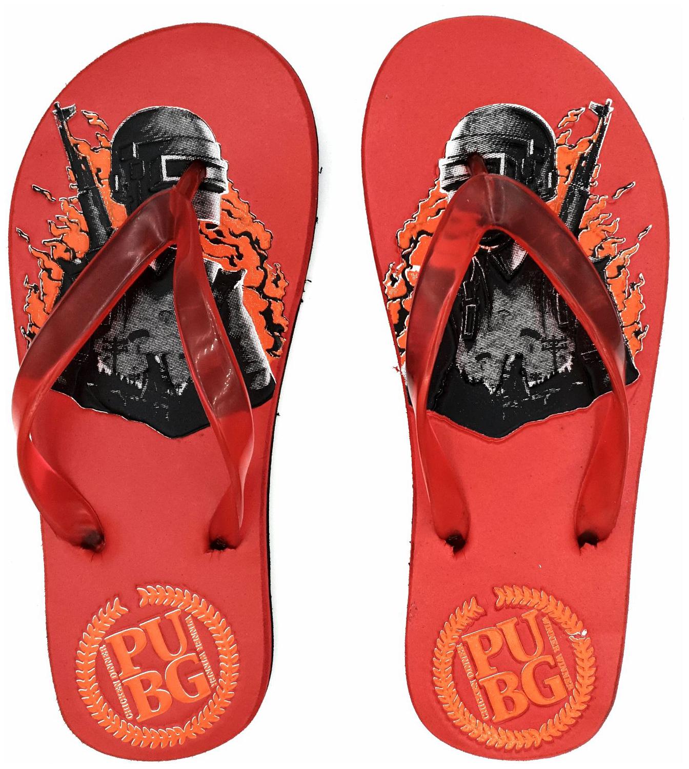 

KAPANI FASHION Men Red Sliders - 1 Pair