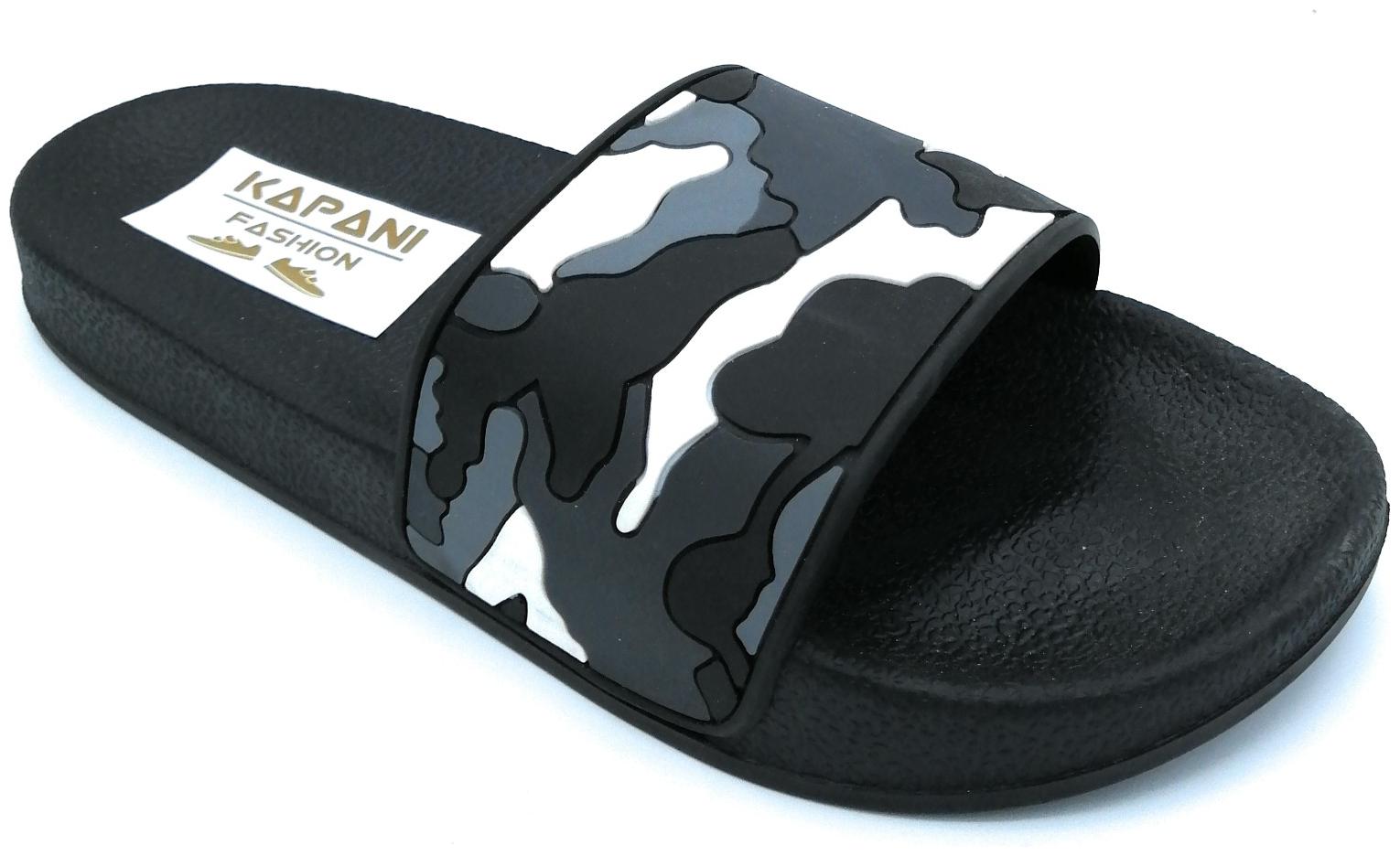 

KAPANI FASHION Men Black Sliders - 1 Pair