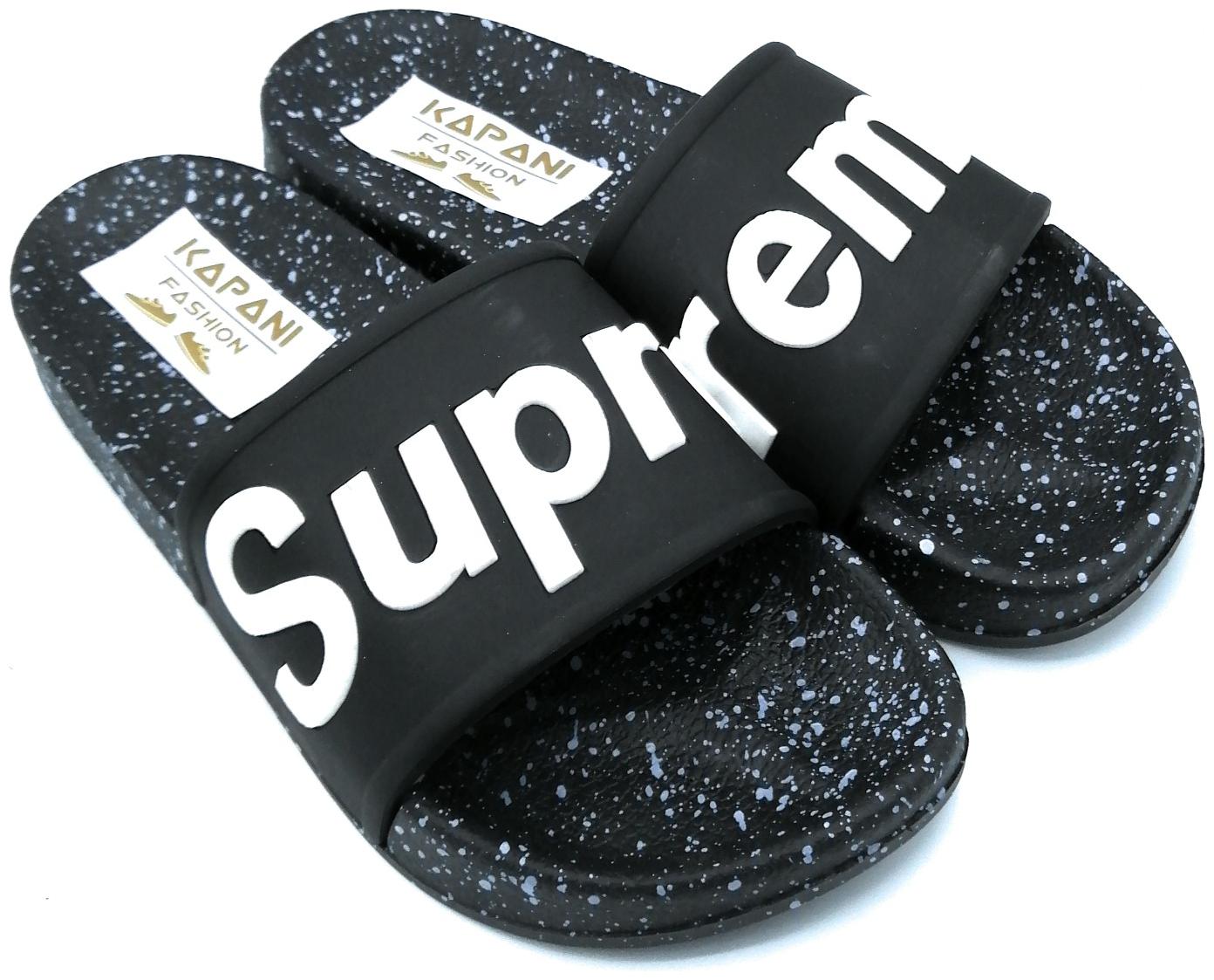 

KAPANI FASHION Men Black Sliders - 1 Pair