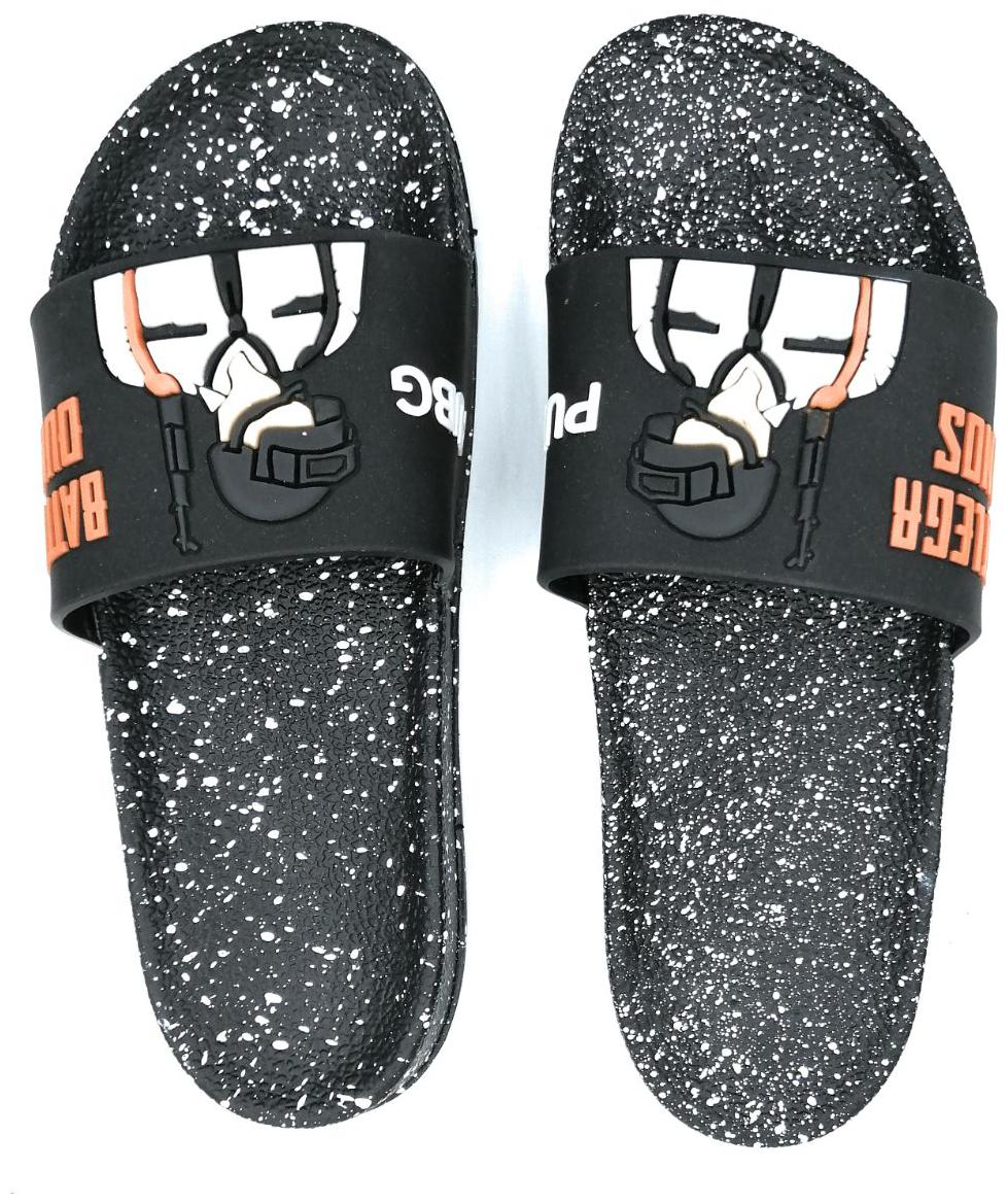 

KAPANI FASHION Men Black Sliders - 1 Pair
