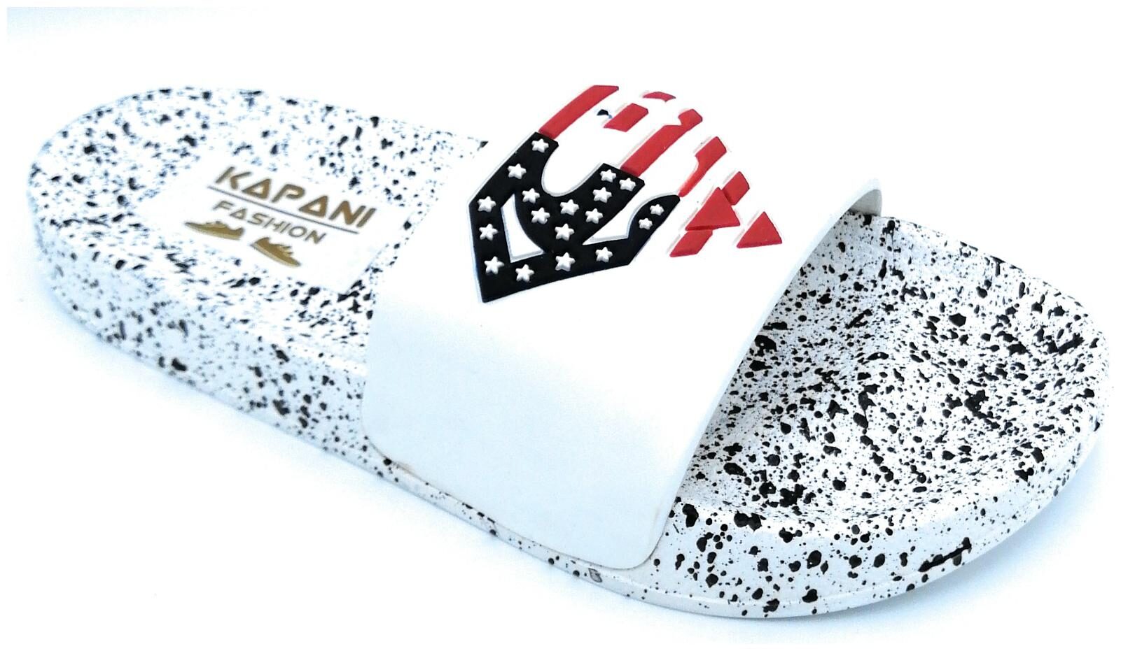 

KAPANI FASHION Men White Sliders - 1 Pair