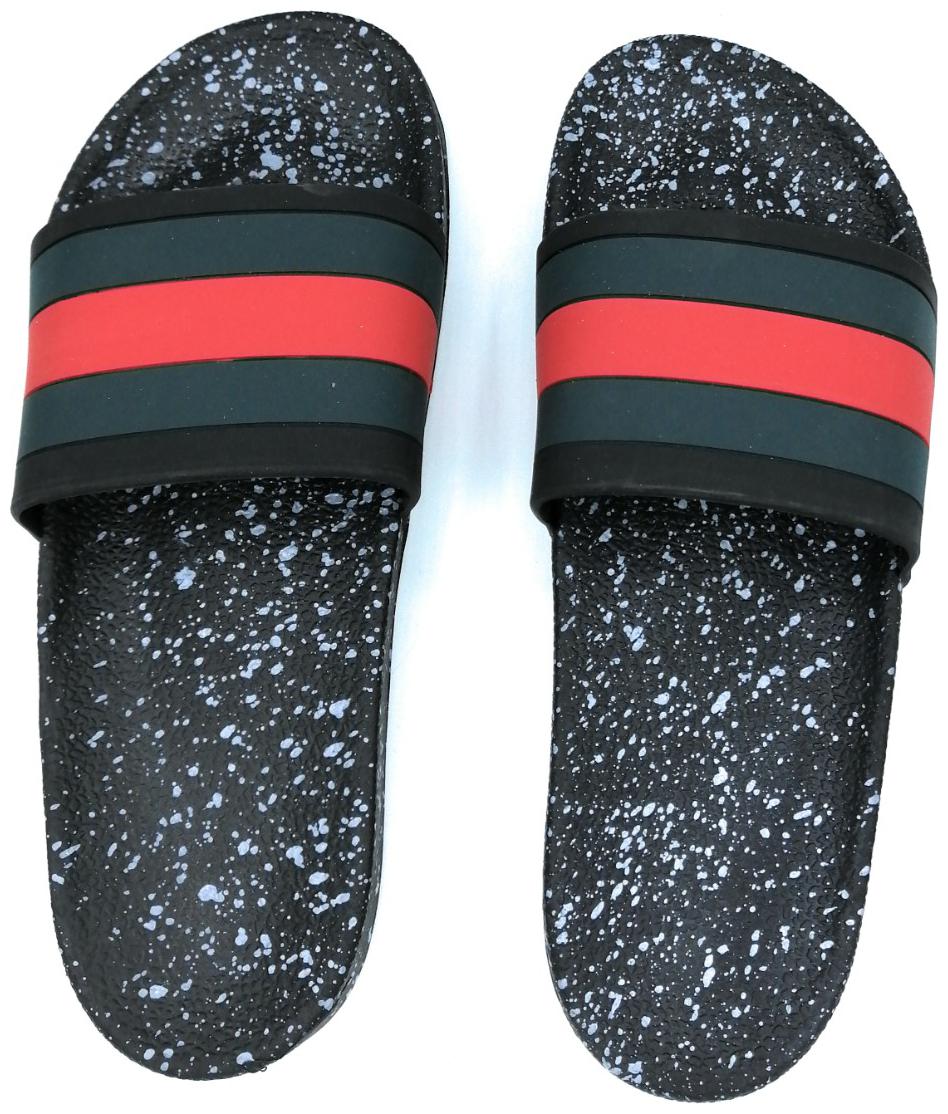 

KAPANI FASHION Men Black Sliders - 1 Pair