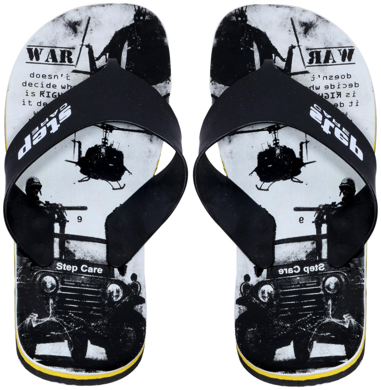 

KAVYA Men Step Care Flip Flop House Slipper and Hawaai Chappal-(Pack of 1)