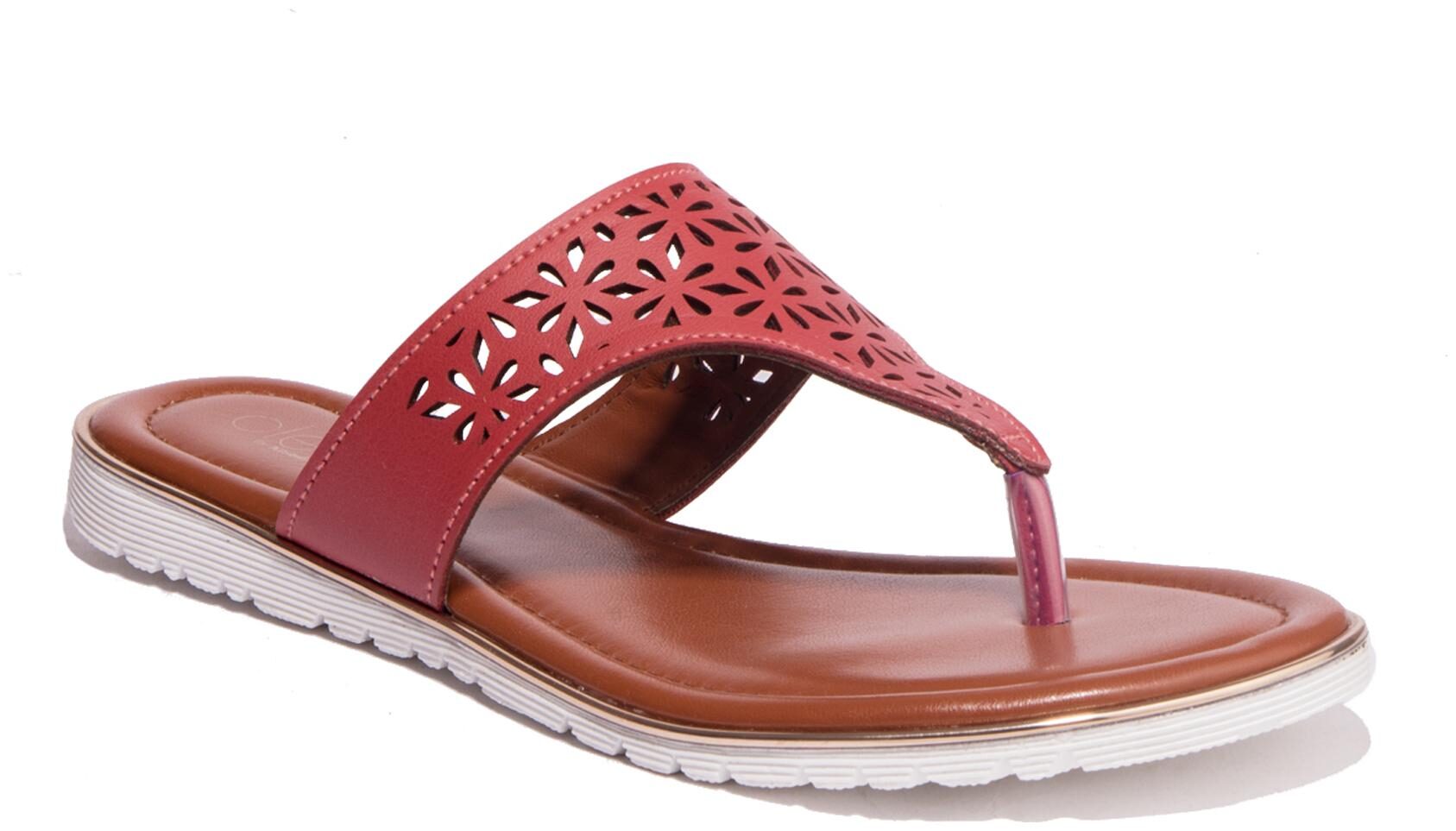 

Khadim s Women Red T-Strap Flats