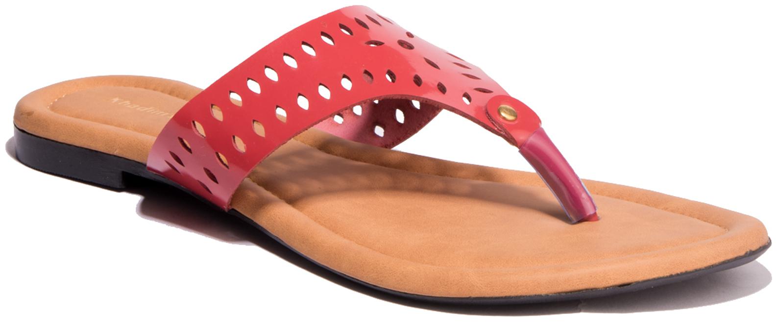 

Khadim s Women Red T-Strap Flats