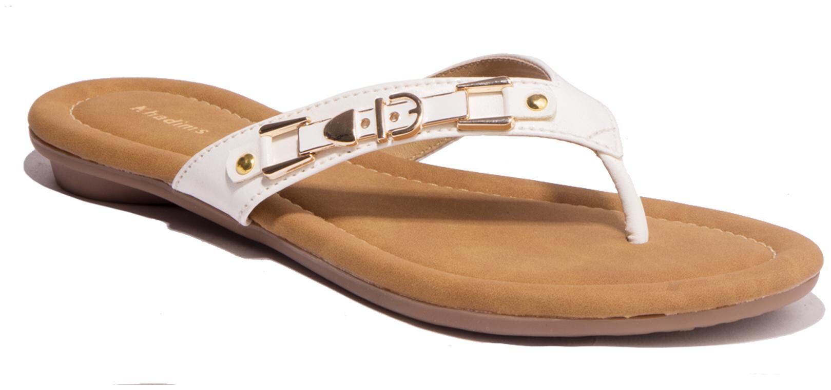 

Khadim s Women White T-Strap Flats