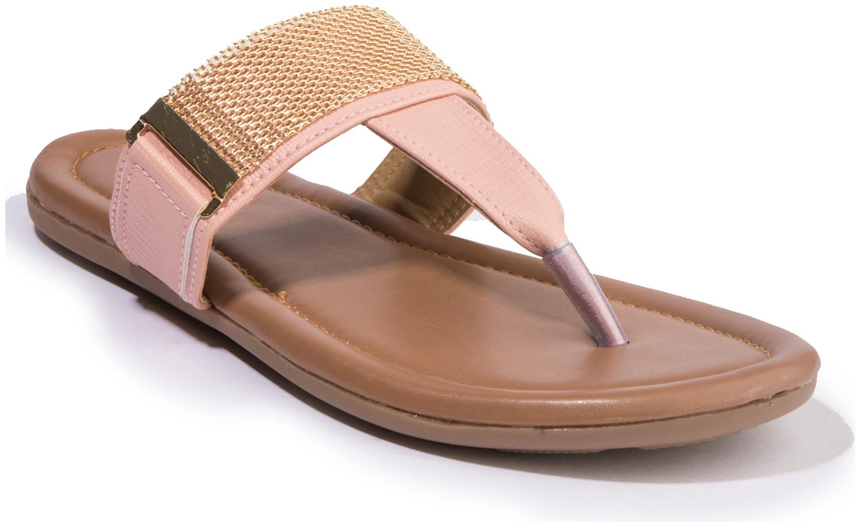 

Khadim s Women Pink T-Strap Flats