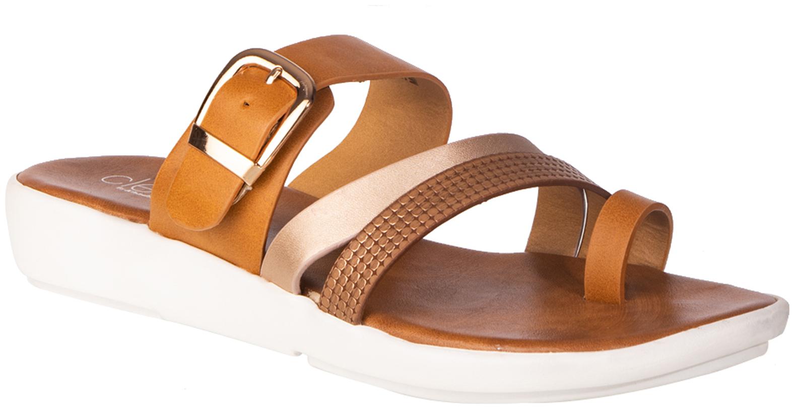 

Khadim s Women Tan One Toe Flats