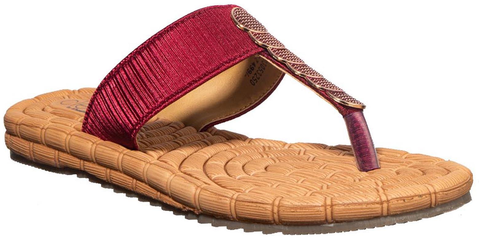 

Khadim s Women Red T-Strap Flats