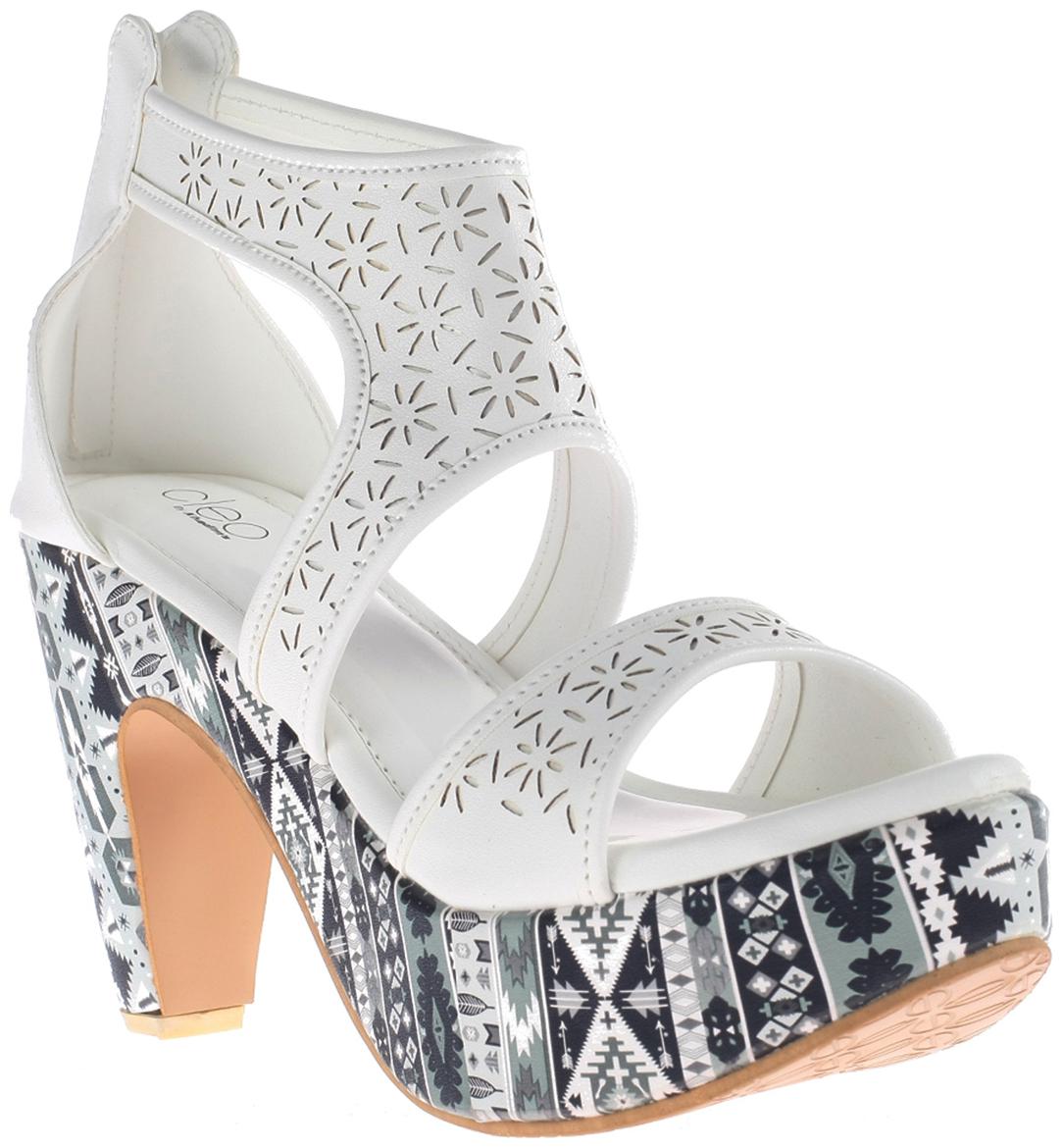 

Khadim s Cleo Women White Lifestyle Cone Heel Sandal