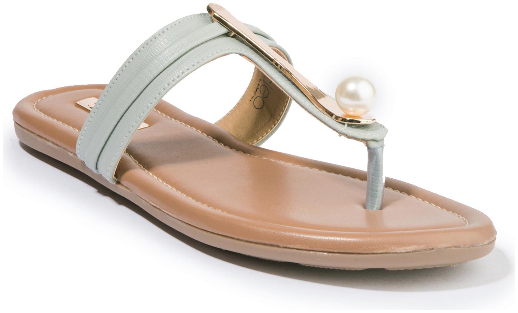 

Khadim s Women Grey T-Strap Flats