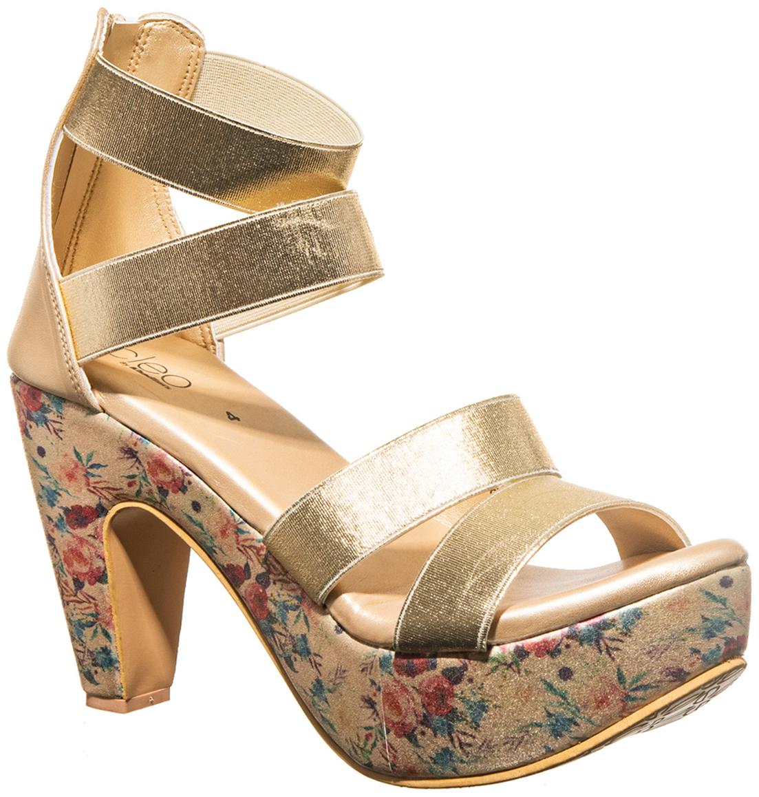 

Khadim s Cleo Women Gold Lifestyle Cone Heel Sandal