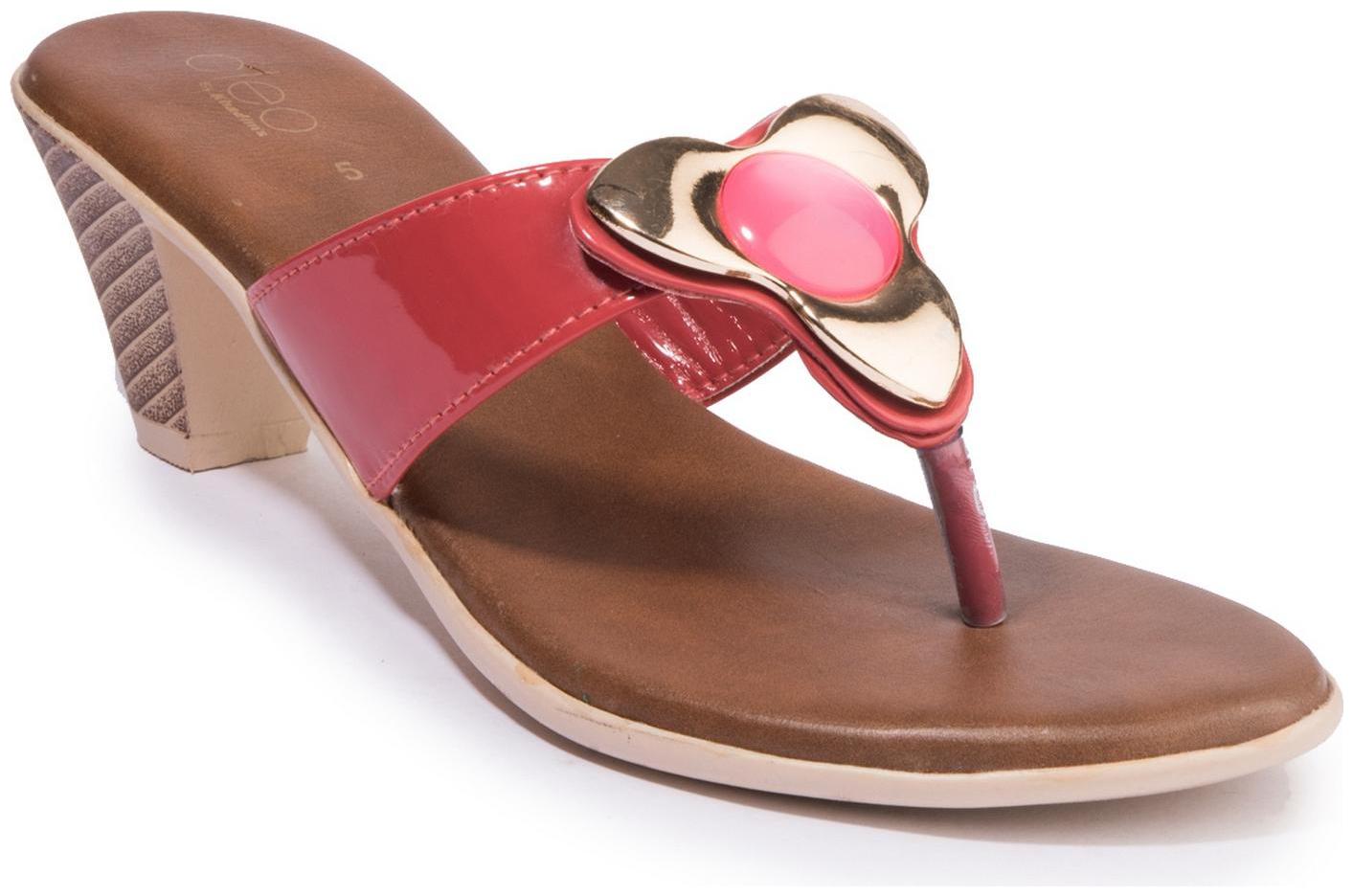 

Khadim s Women Red T-Strap Flats