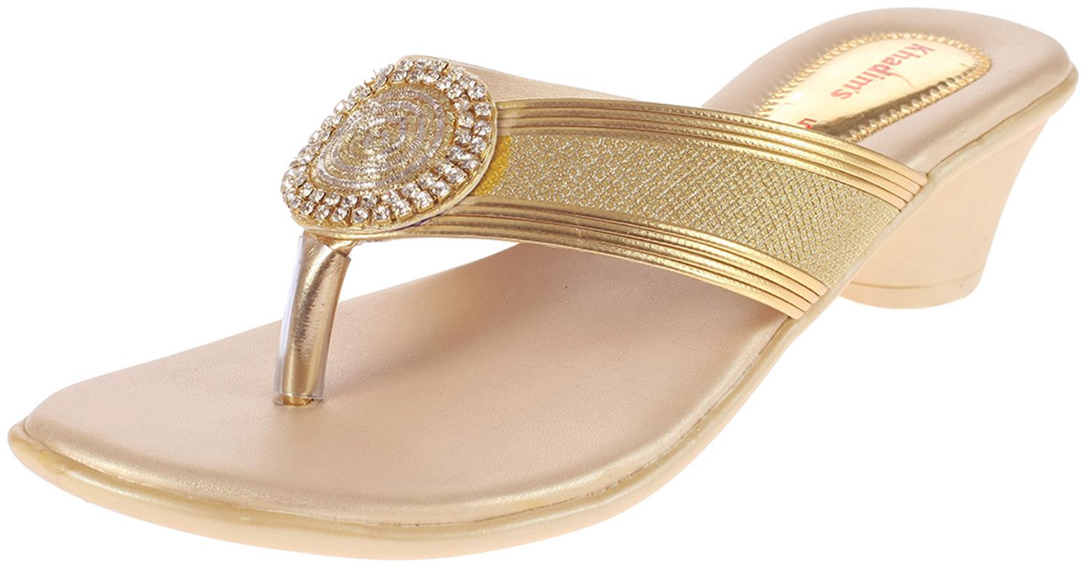 

Khadim s Women Gold Wedges
