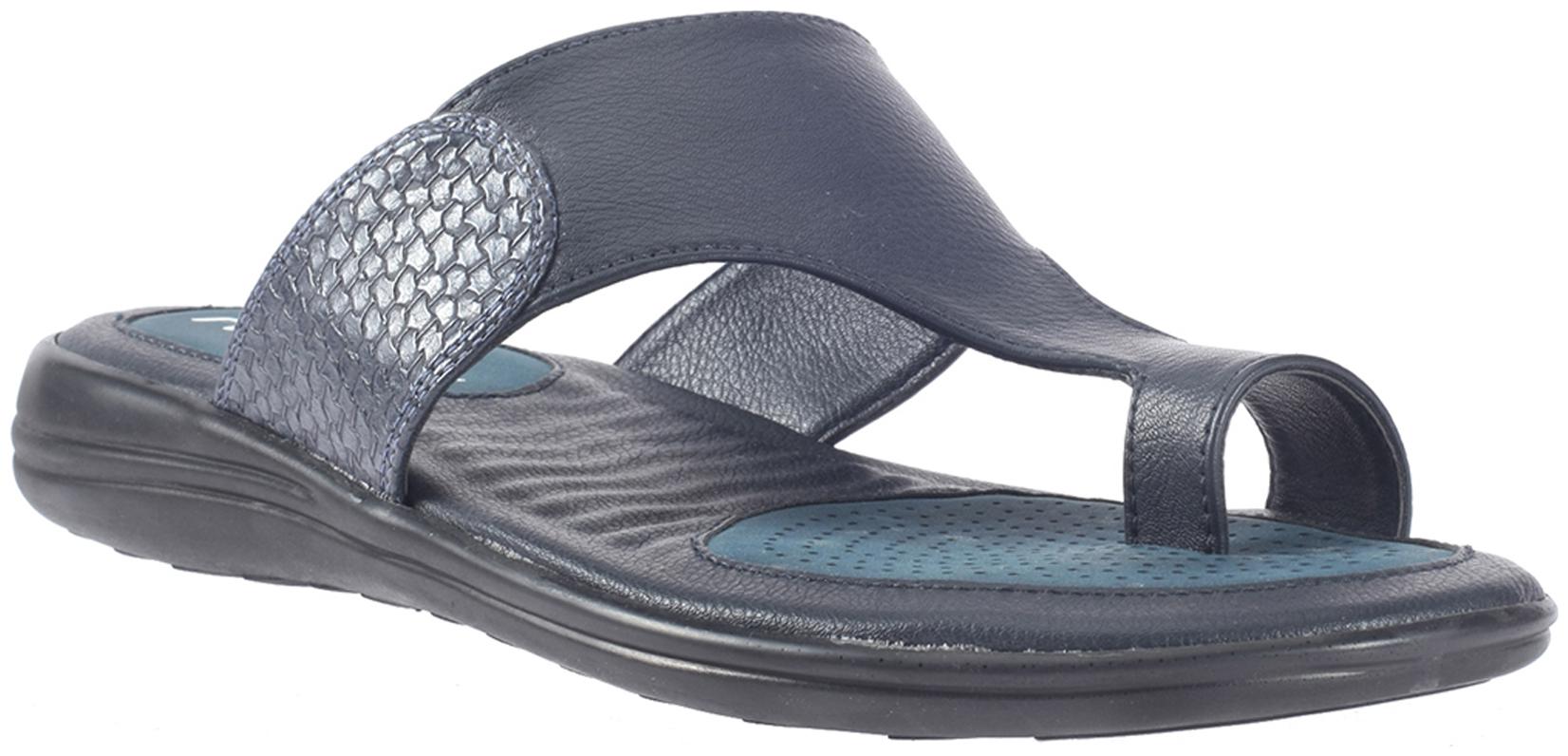 

Khadim s Lazard Men Navy Casual Slip-On Sandal