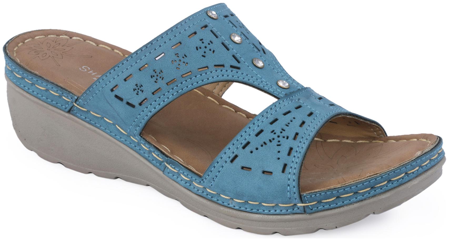 

Khadim s Sharon Women s Blue Heel Sandal