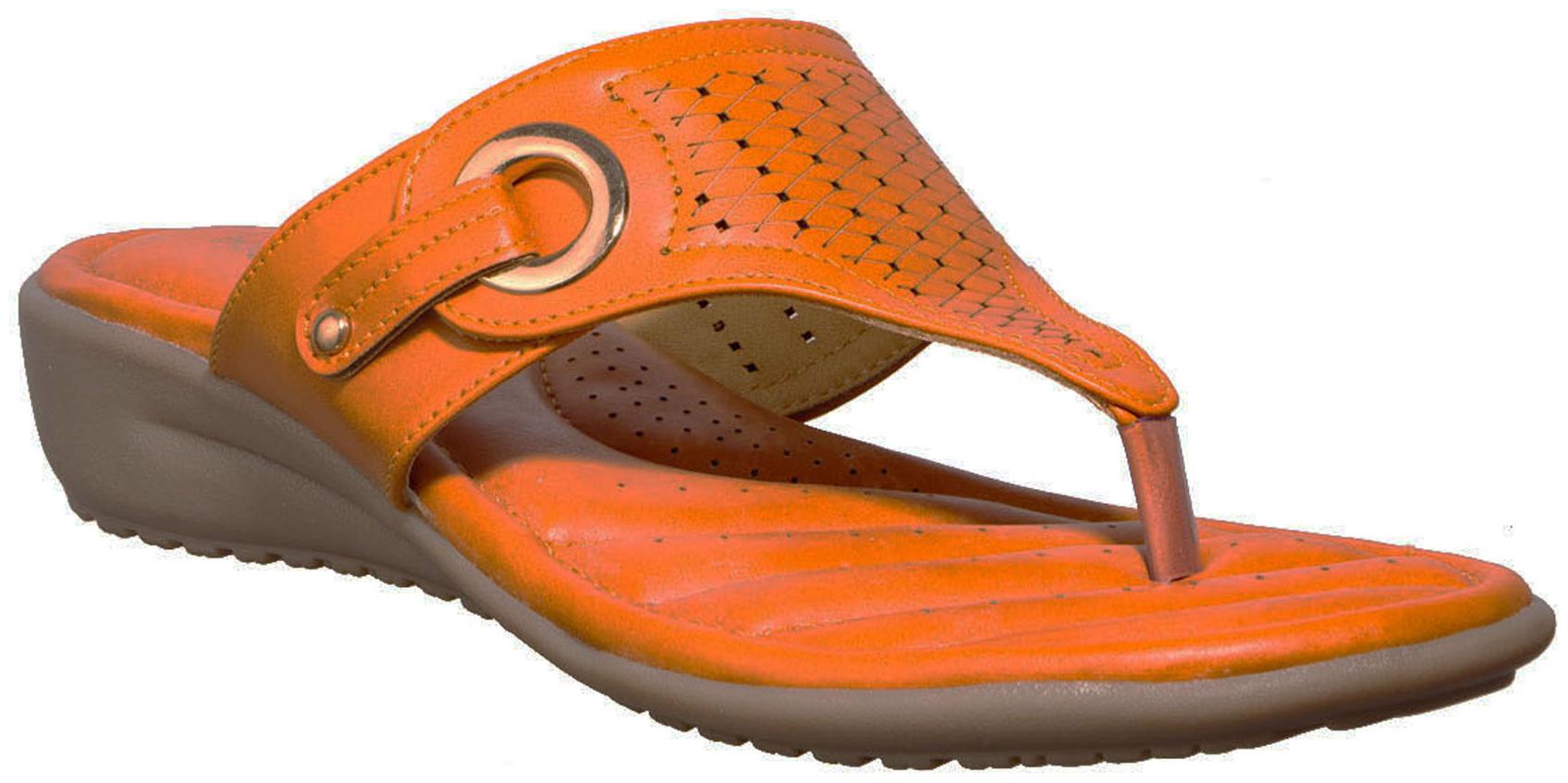 

Khadim s Women Tan T-Strap Flats
