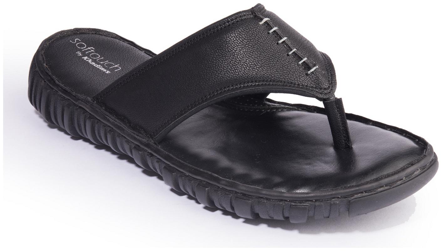 

Khadim s Softouch Men Black Casual Slip-On Sandal
