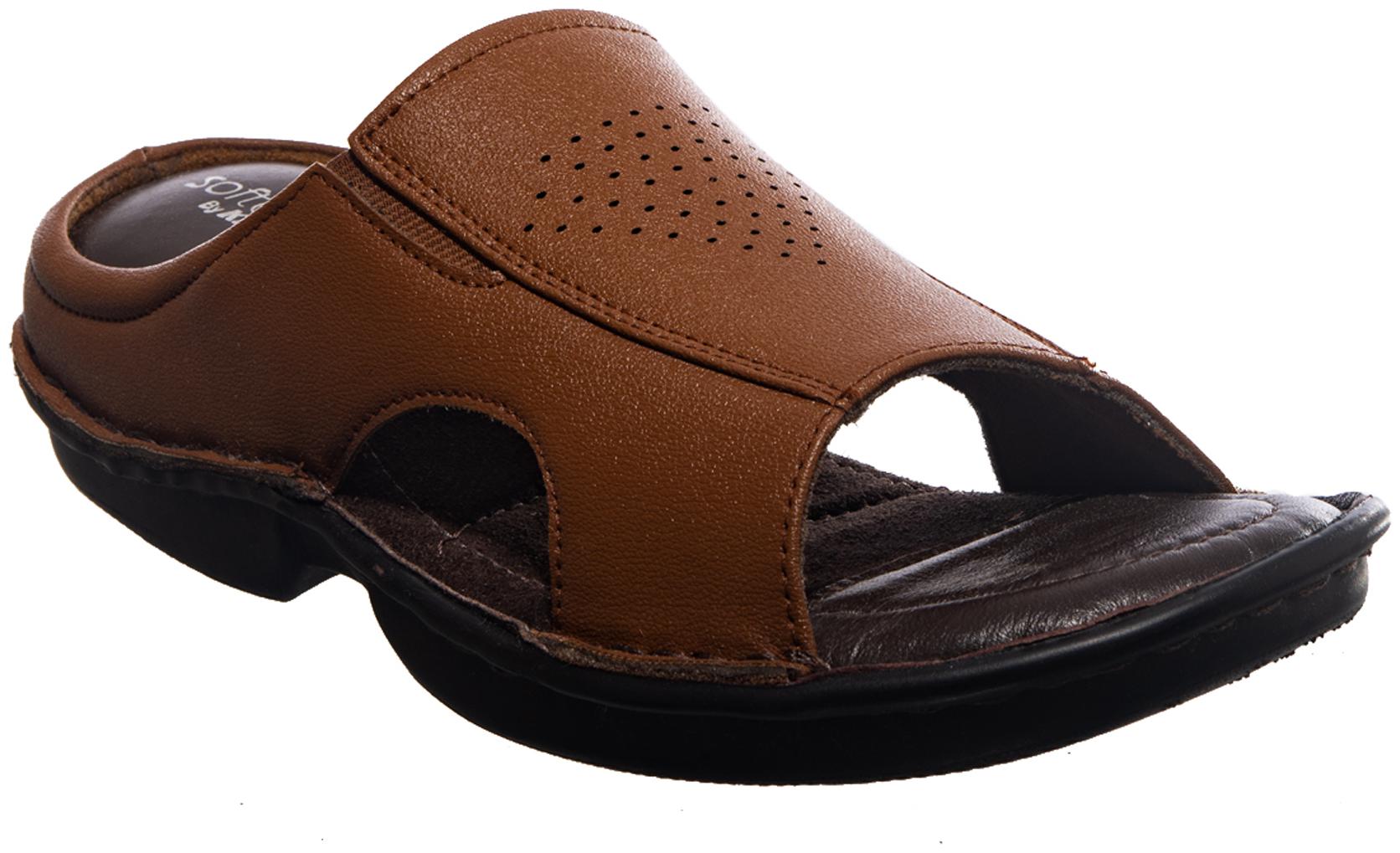 

Khadim s Softouch Men Brown Casual Slip-On Sandal