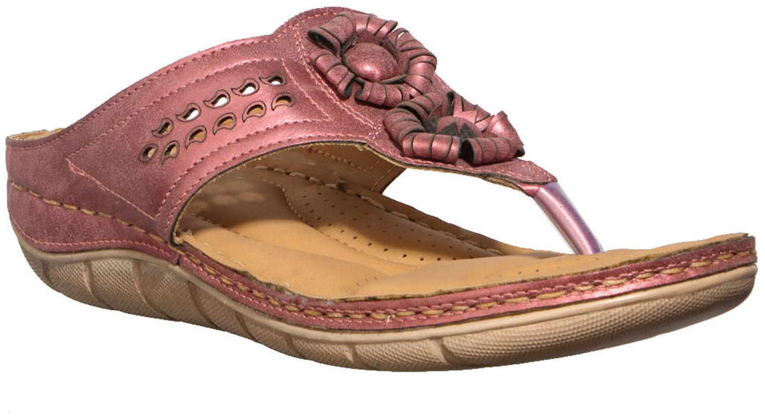 

Khadim s Women Pink T-Strap Flats