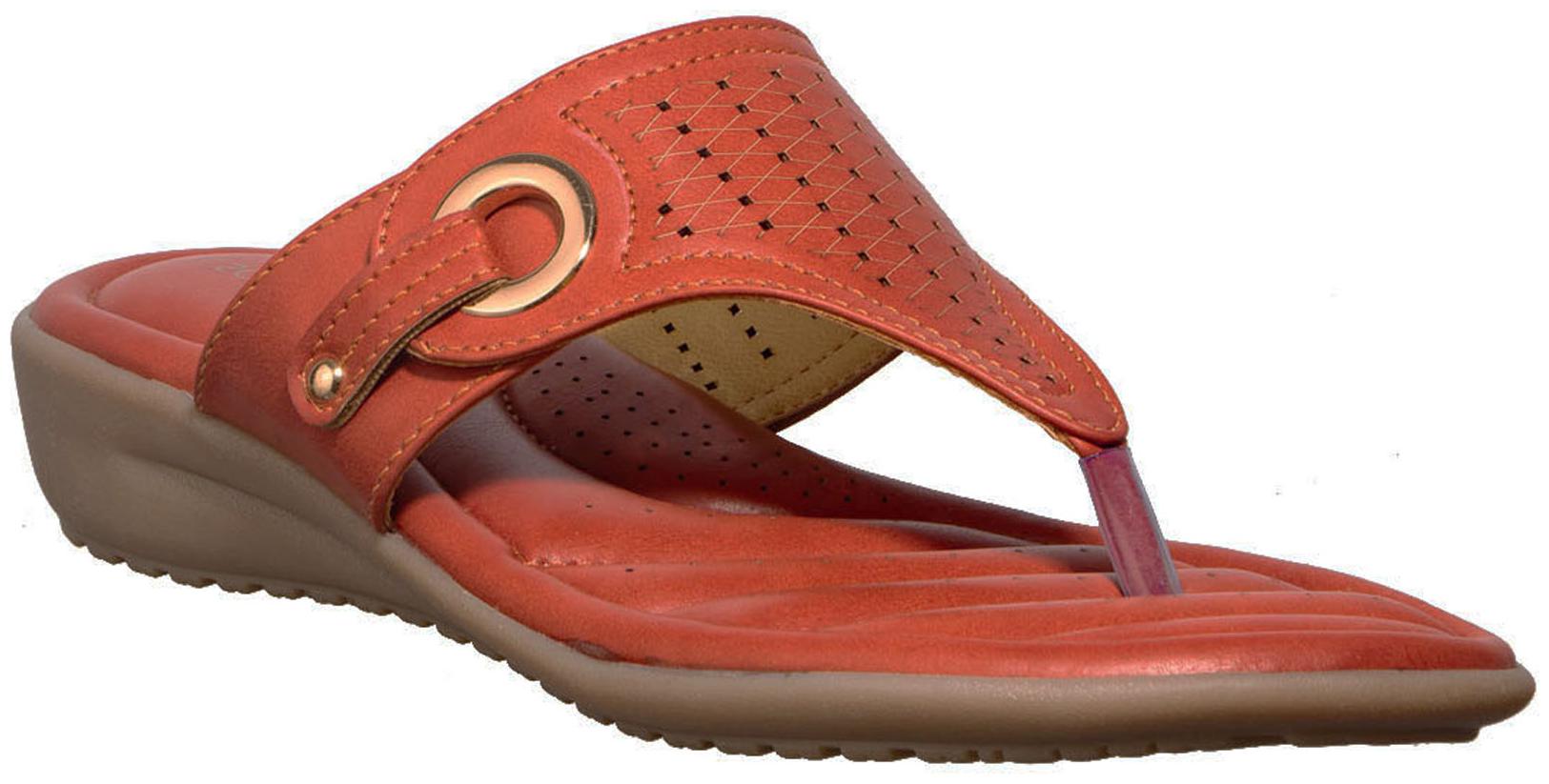 

Khadim s Women Red T-Strap Flats