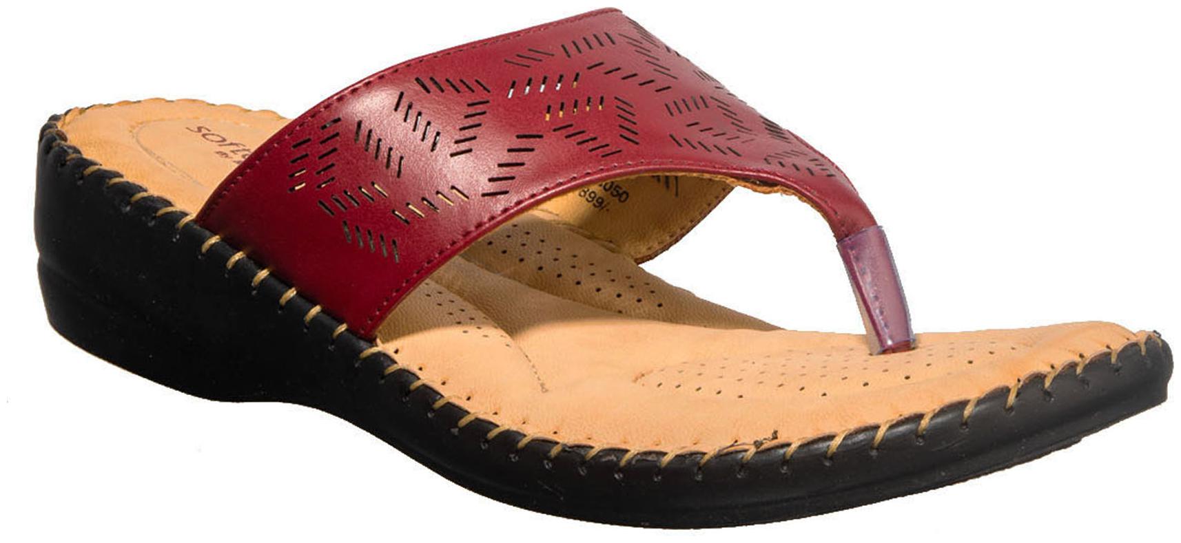 

Khadim s Women Red T-Strap Flats