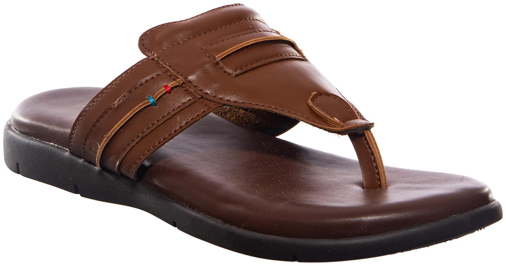 

Khadim s Softouch Men Brown Casual Slip-On Sandal