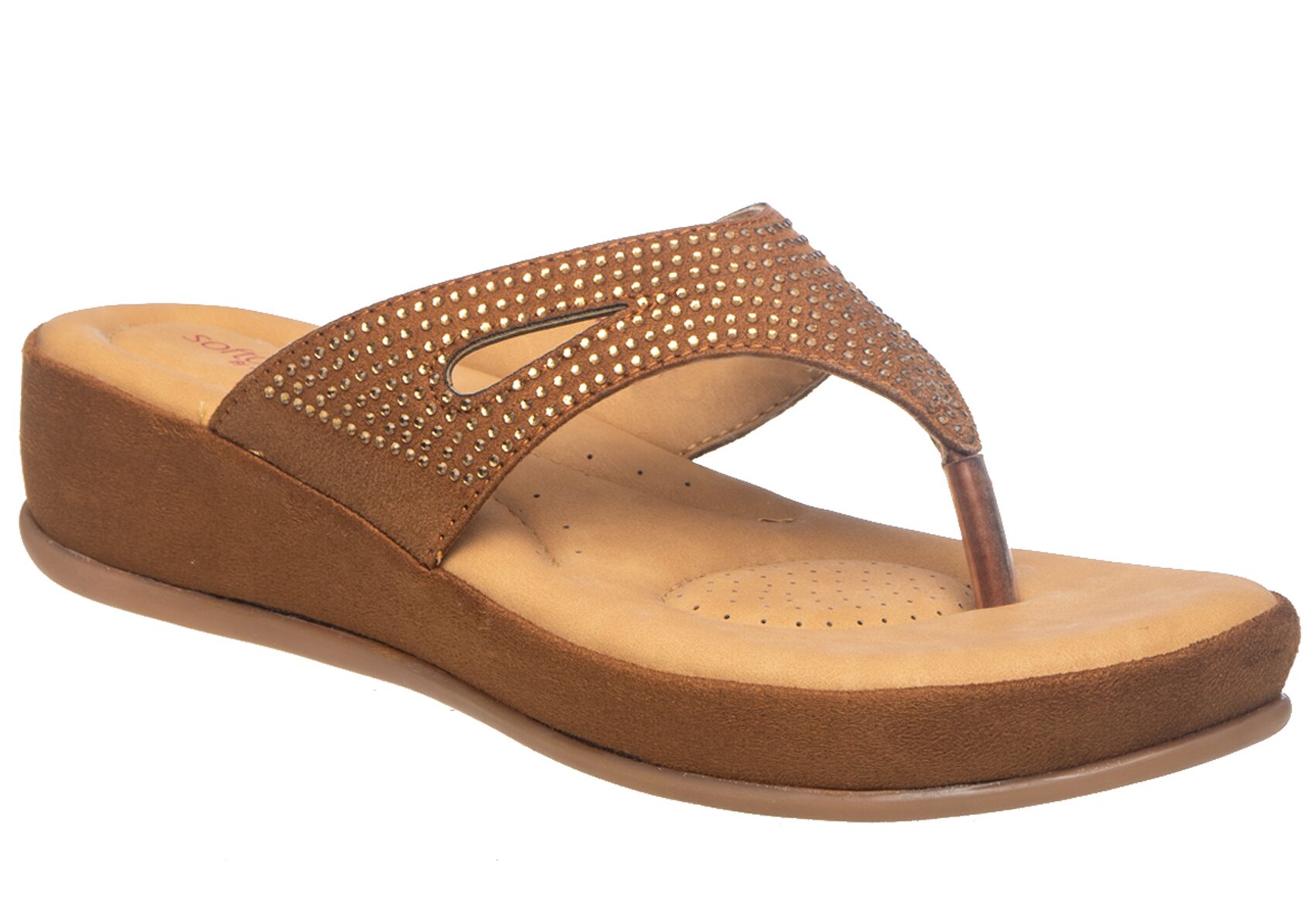 

Khadim s Softouch Women Tan Heel Slipper