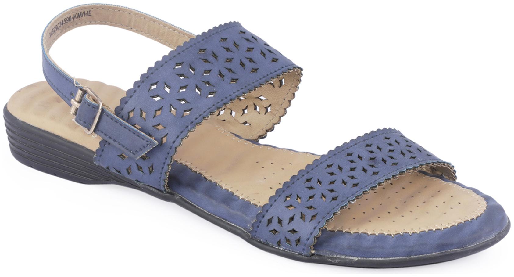 

Khadim s Softouch Women s Blue Flat Sandal