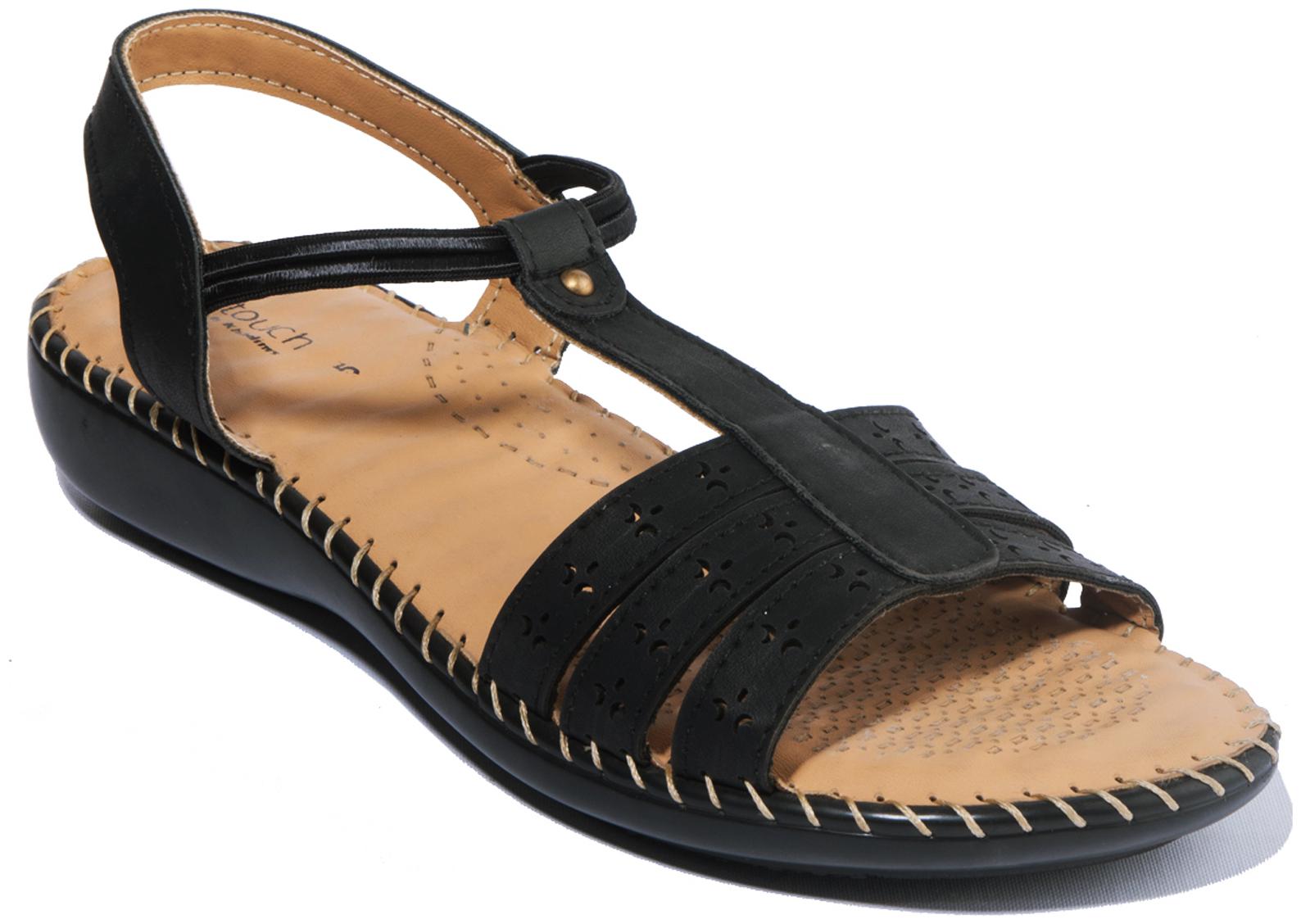 

Khadim s Women Black T-Strap Flats
