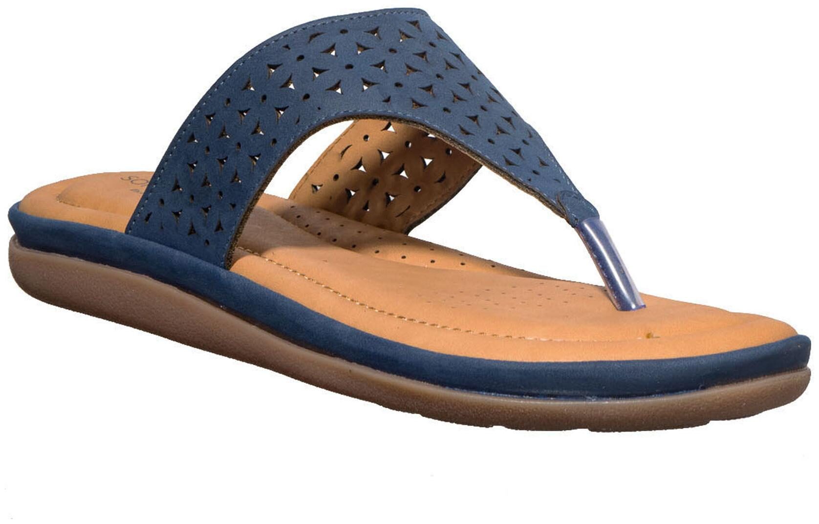 

Khadim s Women Blue T-Strap Flats