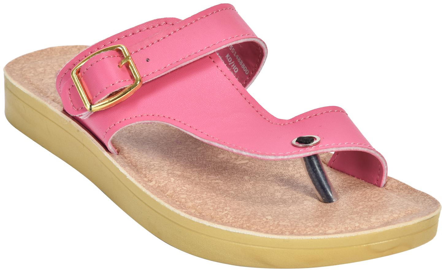 

Khadim s Women Pink T-Strap Flats
