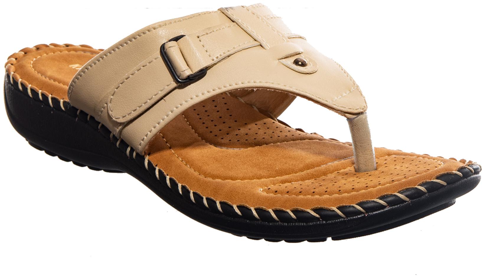 

Khadim s Women Beige T-Strap Flats