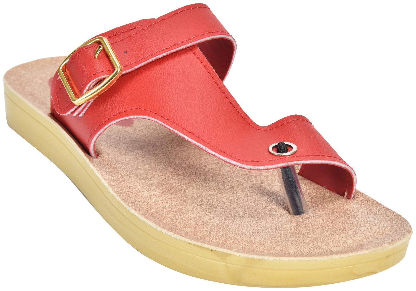 

Khadim s Women Red T-Strap Flats