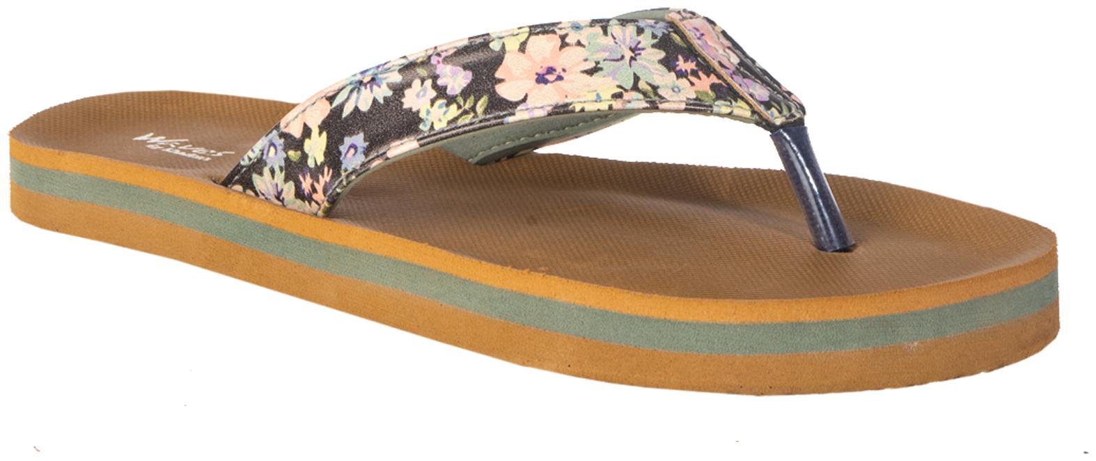 

Khadim s Waves Women Olive Casual Flat Slipper