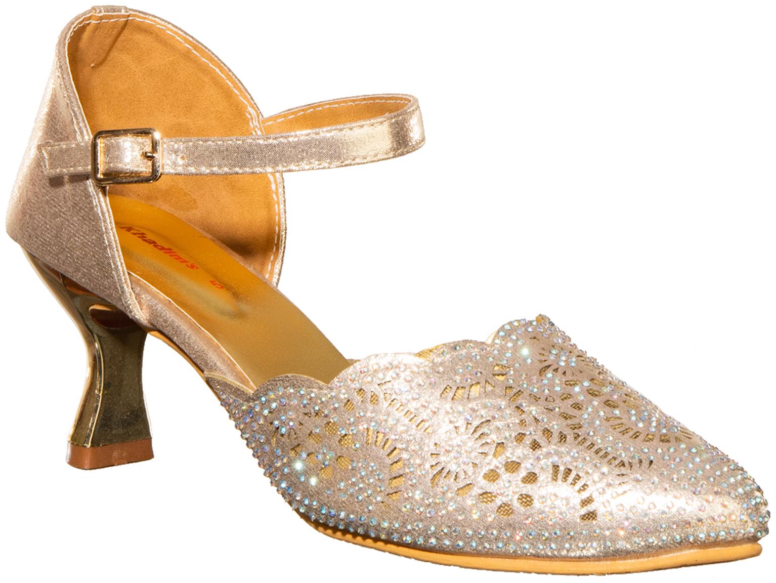 

Khadim s Women Gold Ethnic Spool Heel Sandal