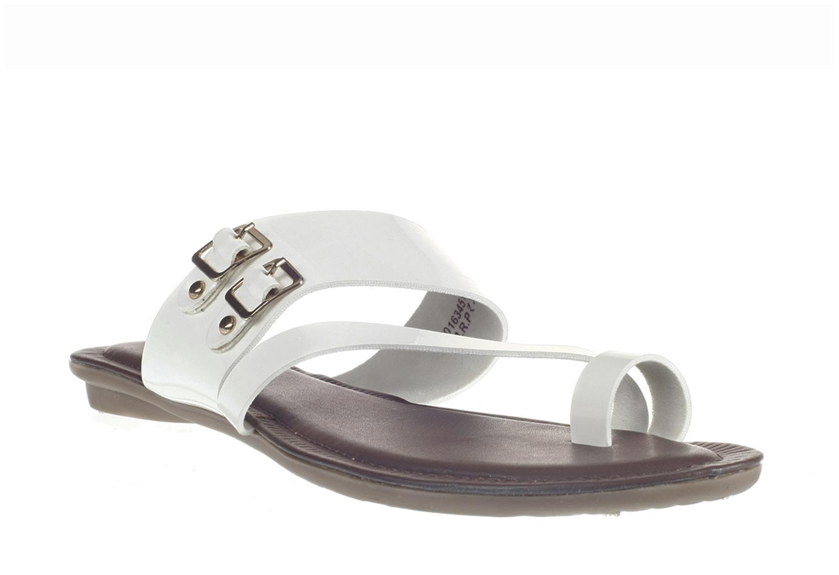 

Khadim s Women White Open Toe Flats