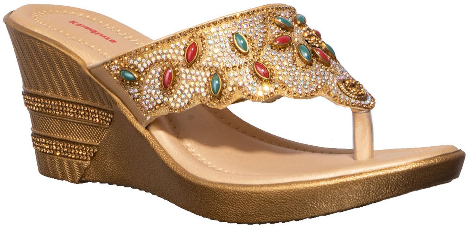 

Khadim s Women Gold Wedges