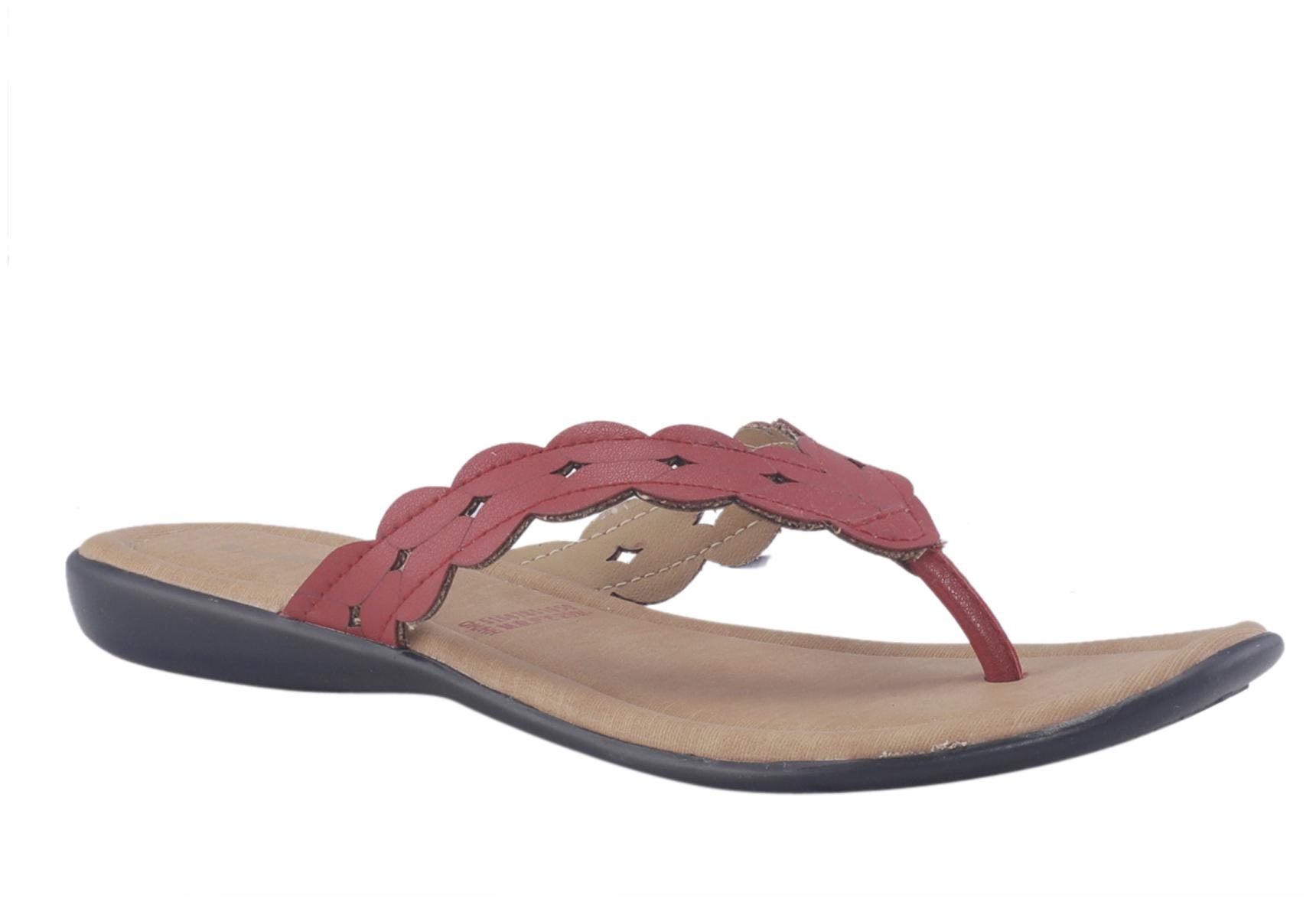 

Khadim s Women Red T-Strap Flats