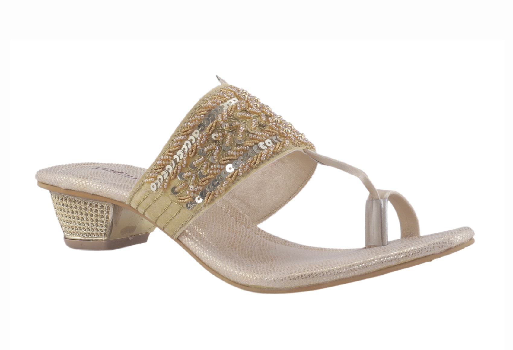 

Khadim s Women Gold Heeled Sandals