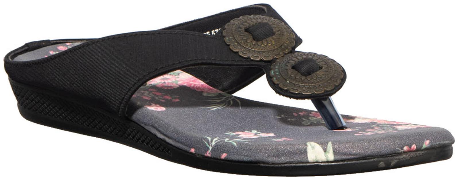 

Khadim s Women Black T-Strap Flats