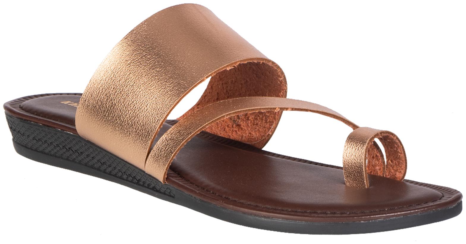 

Khadim s Women Gold One Toe Flats
