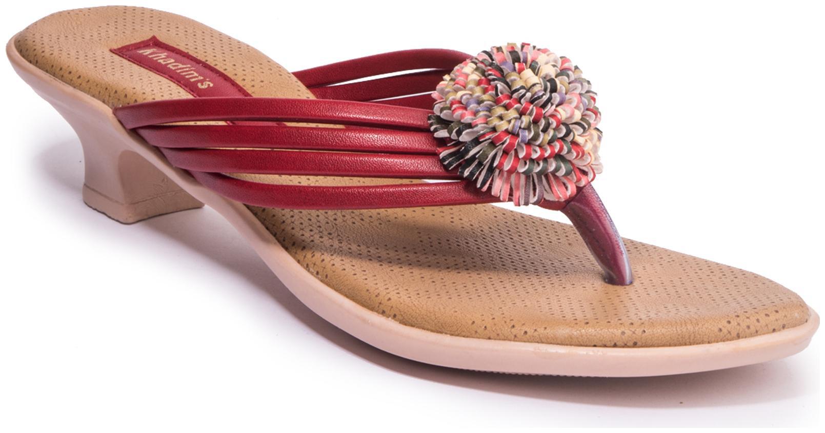 

Khadim s Women Red T-Strap Flats