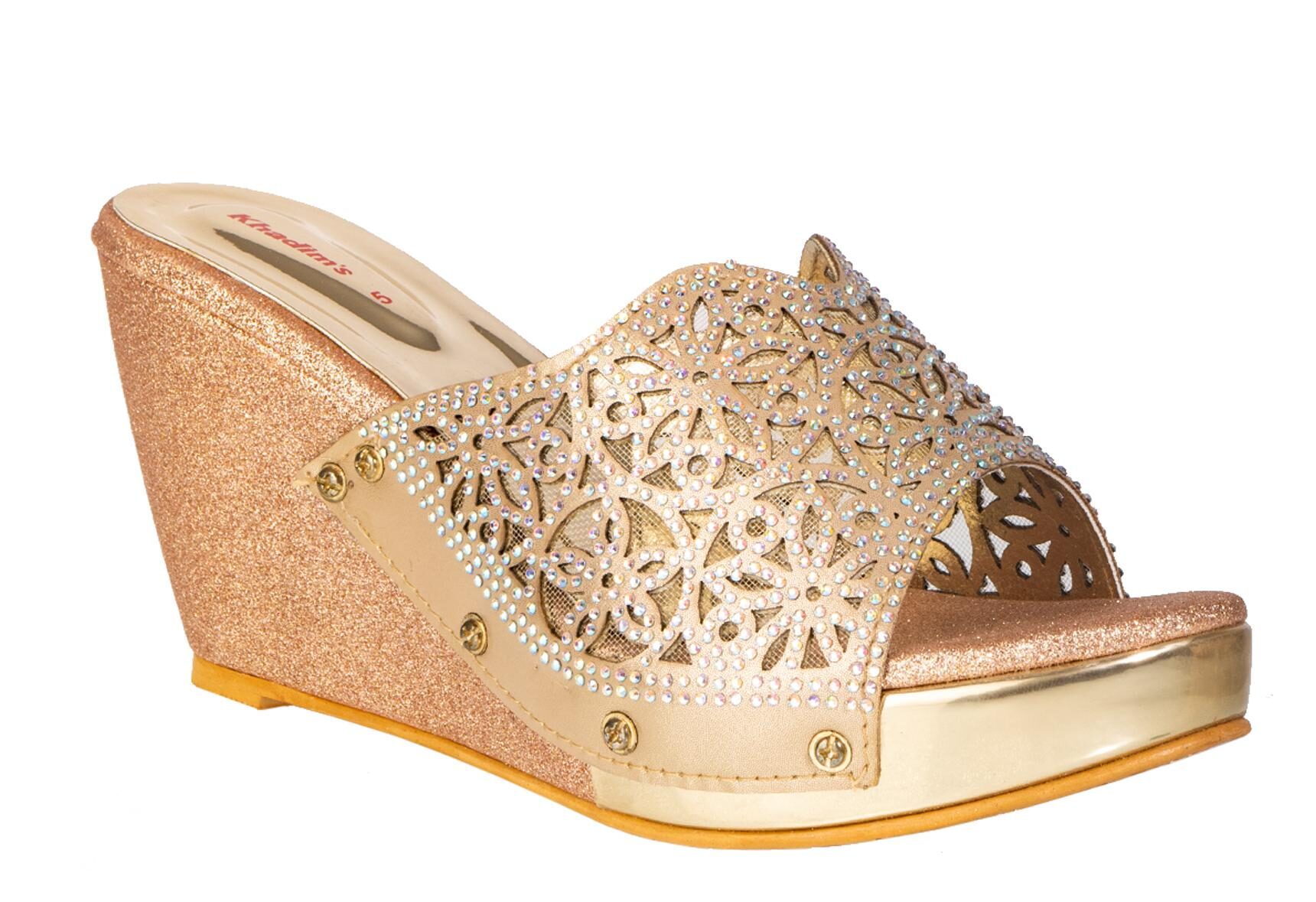 

Khadim s Women Gold Wedges