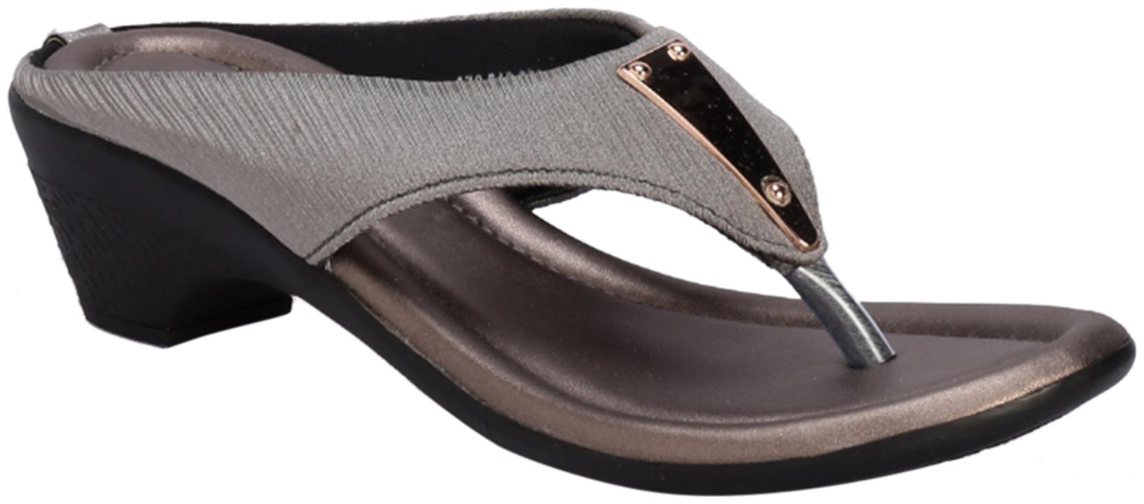 

Khadim s Women Grey Casual Heel Sandal