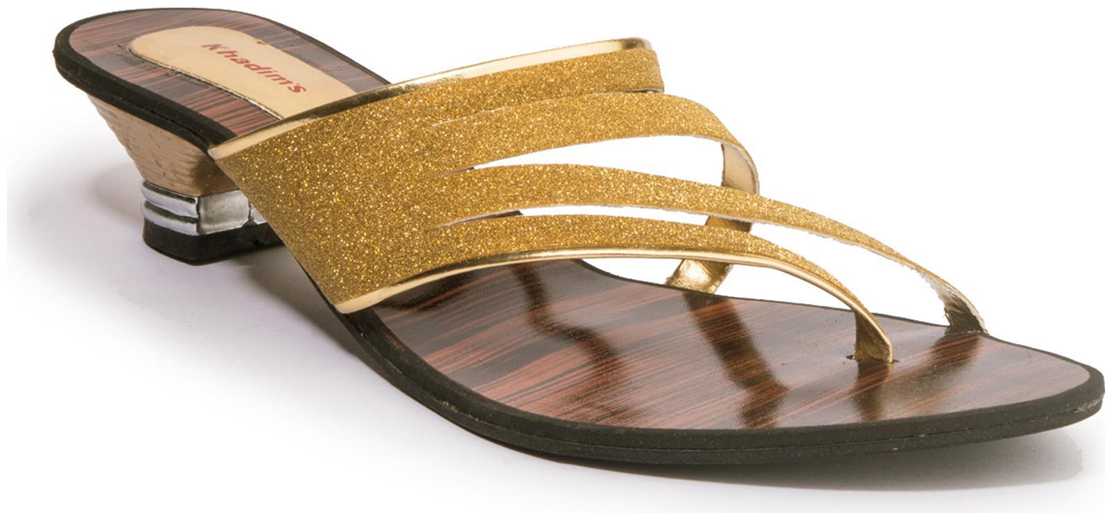 

Khadim s Women Gold Sandals