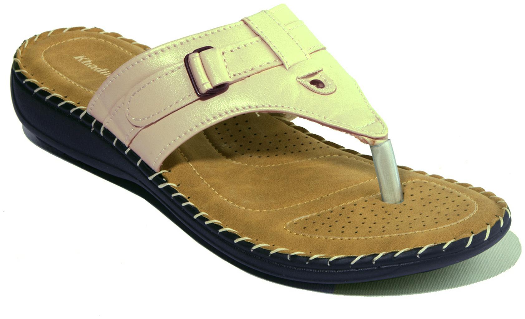

Khadim s Women Beige T-Strap Flats