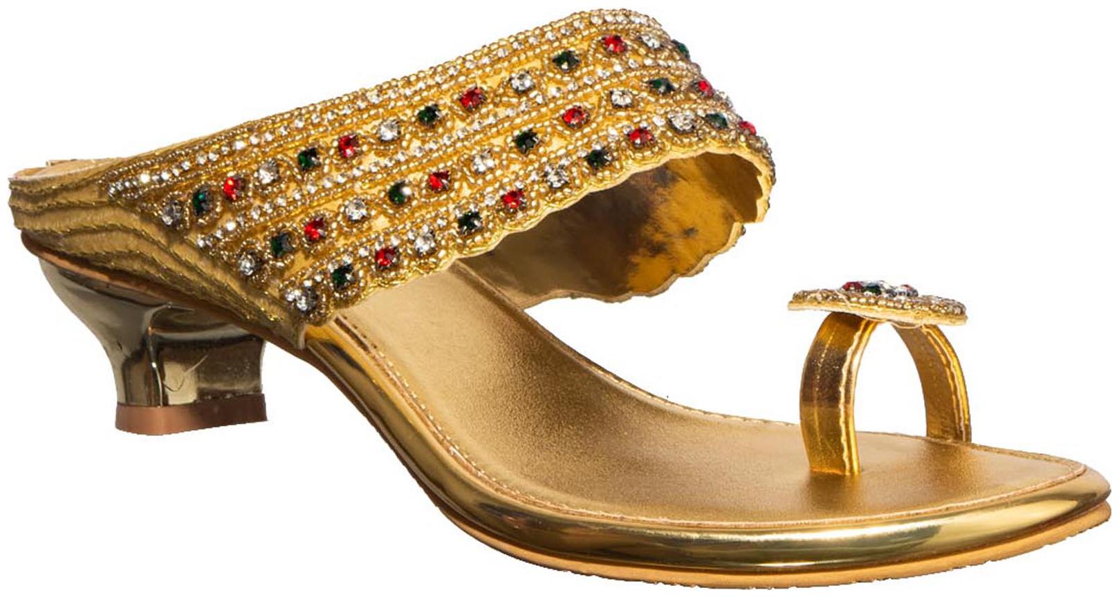 

Khadims Women Gold Sandals