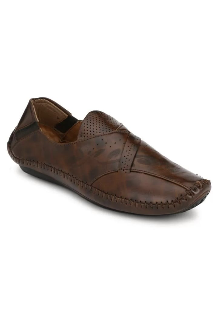 

KIATU Brown Synthetic Leather Casual Party Wear Outdoor Shoes For Men